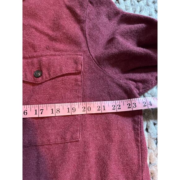 Madewell long sleeve button up maroon size large - Picture 2 of 5